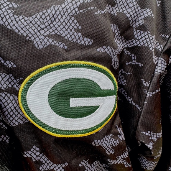 NFL GREEN BAY PACKERS Black Ops Reversible Full Zip Hoodie Team Jacket Men Small - Picture 9 of 15